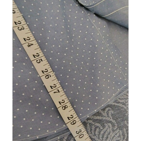 Bonobos Tailored Slim Fit Size XL Chambray Blue White Dots Button Down Shirt - Picture 9 of 11